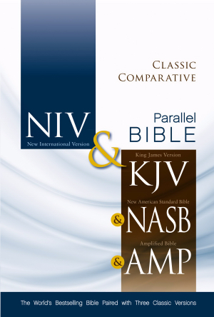 Classic Comparative Side-By-Side-NIV/KJV/NAS/AMP-Hardcover