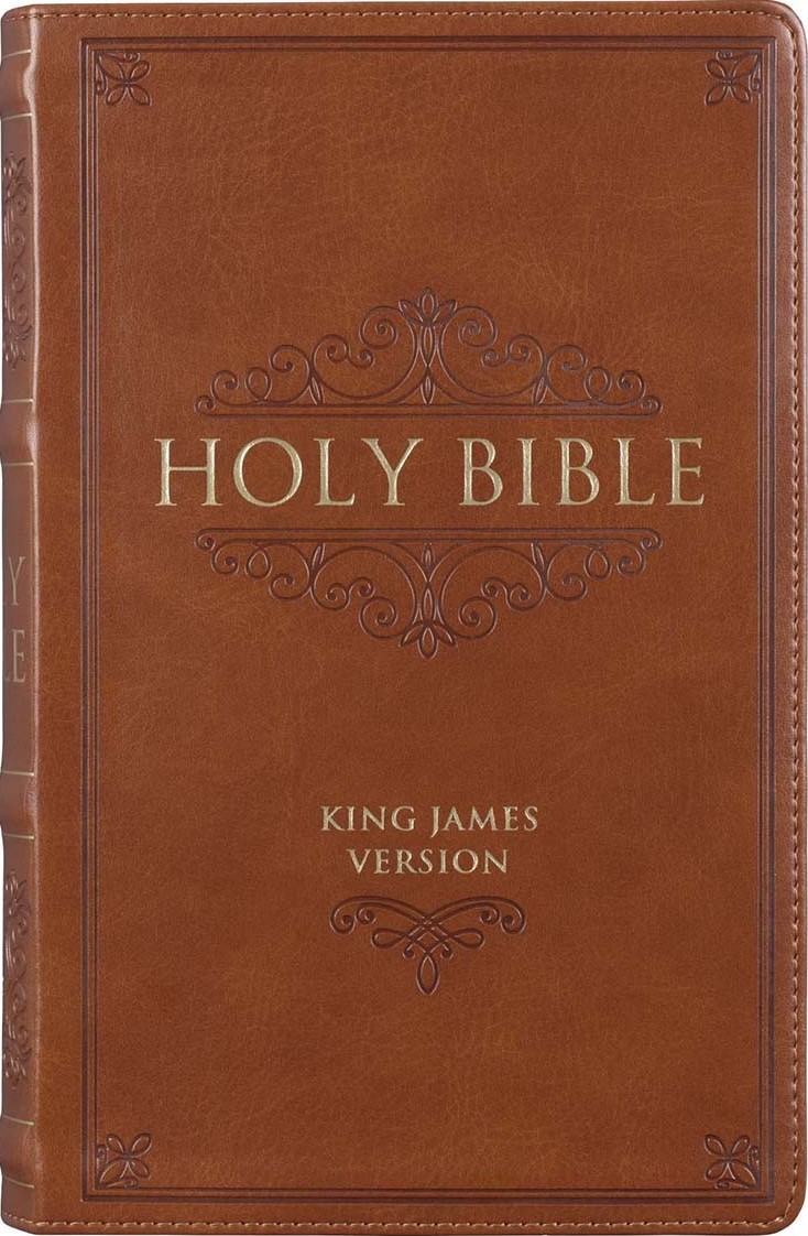 Brown Faux Leather Giant Print KJV Bible Indexed