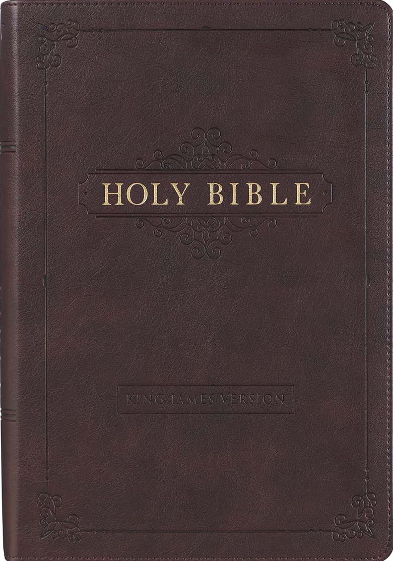 Dark Brown Faux Leather Giant Print Full-size KJV Bible