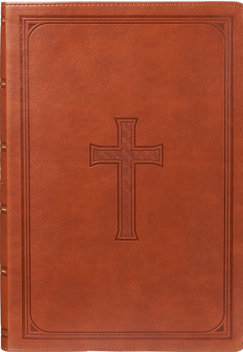 Tan Faux Leather Super Giant Print KJV Bible