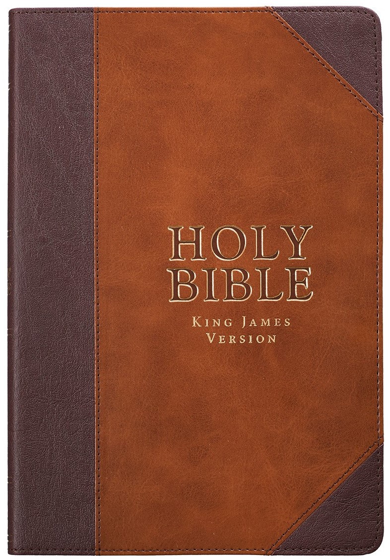 Brown Faux Leather Large Print Thinline KJV Bible