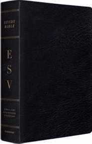 ESV Study Bible/Large Print Black Genuine Leather