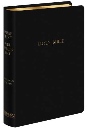 KJV Large Print Wide Margin Bible Black Bonded Leather