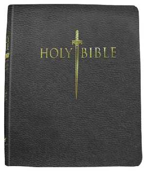 KJVer Sword Study Bible Thinline/Personal Size Black Genuine Lea