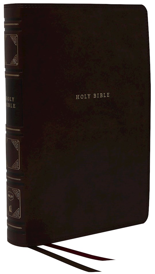 NKJV Center-Column Reference Bible (Comfort Print)-Black Leather