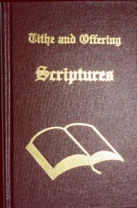 Tithe and Offering Scriptures, a book about tithes and tithing by Leon Bible